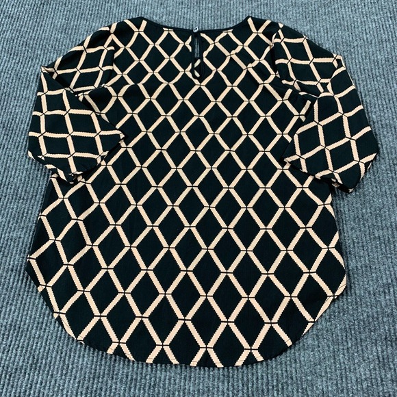 Jella Couture Blouse Womens Medium M Black Pocket 3/4 Sleeve Pullover Comfort‎ - Picture 9 of 12